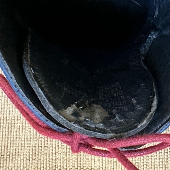 Penguin Men’s Lace Up Leather Oxford Shoes Navy **Flaws. ** - Picture 9 of 17